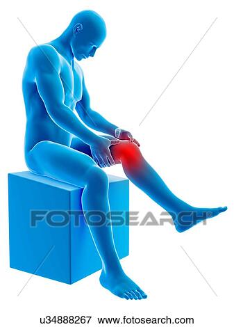 "Human knee pain, illustration" View Large Illustration Stock Illustration - "Human knee pain, illustration". Fotosearch