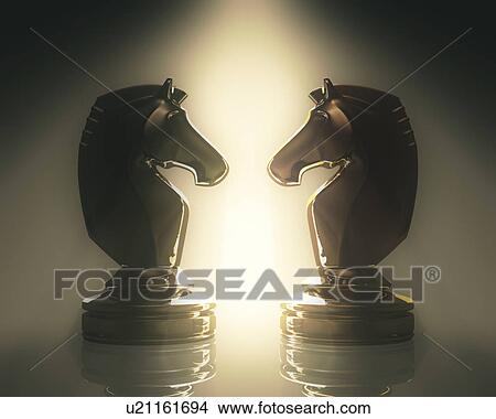 Stock Illustration - "Knight chess pieces, illustration". Fotosearch