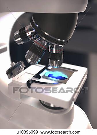 "Laboratory microscope, illustration" View Large Illustration Stock Illustration - "Laboratory microscope, illustration". Fotosearch
