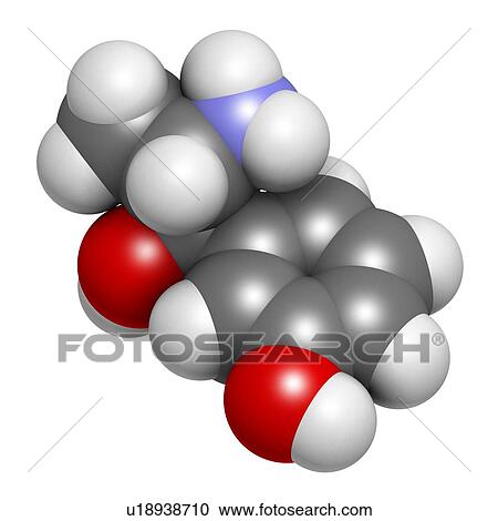 Clipart - Metaraminol hypotension drug molecule. Fotosearch
