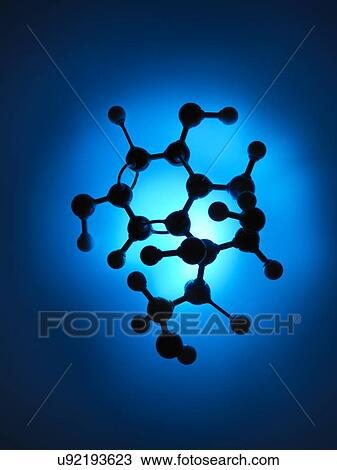 Molecular Model View Large Illustration Drawing - Molecular Model. Fotosearch