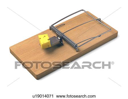 "Mousetrap with cheese, illustration" View Large Illustration Clip Art - "Mousetrap with cheese, illustration". Fotosearch