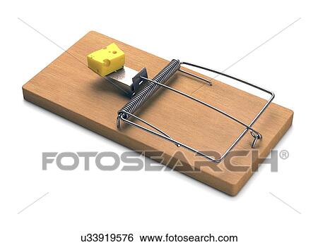 "Mousetrap with cheese, illustration" View Large Illustration Stock Illustration - "Mousetrap with cheese, illustration". Fotosearch