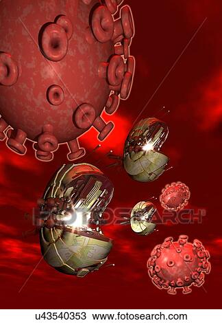 Drawing - "Nano technology, illustration". Fotosearch