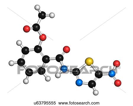 Nitazoxanide antiprotozoal drug molecule View Large Illustration Stock Illustration - Nitazoxanide antiprotozoal drug molecule. Fotosearch