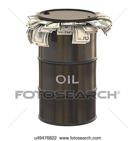 "Oil barrel with US dollars, illustration" View Large Illustration Drawing - "Oil barrel with US dollars, illustration". Fotosearch