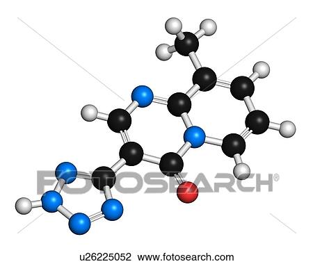 Pemirolast eye allergy drug molecule View Large Illustration Drawing - Pemirolast eye allergy drug molecule. Fotosearch