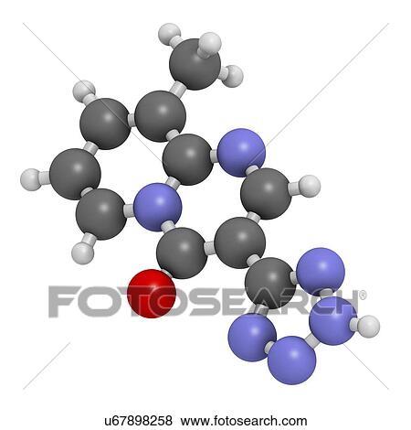 Stock Illustration - Pemirolast eye allergy drug molecule. Fotosearch