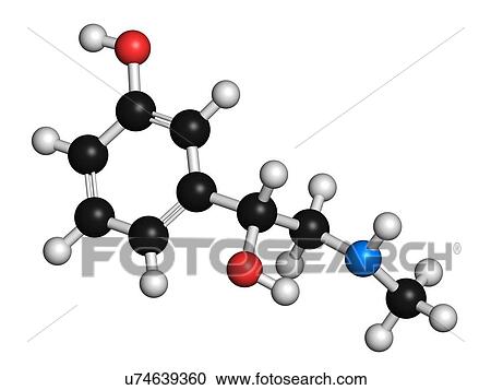 Phenylephrine decongestant drug molecule View Large Illustration Clipart - Phenylephrine decongestant drug molecule. Fotosearch