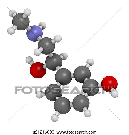 Stock Illustration - Phenylephrine decongestant drug molecule. Fotosearch
