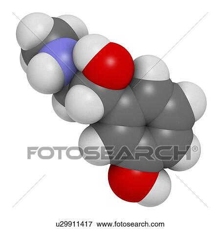 Stock Illustration - Phenylephrine decongestant drug molecule. Fotosearch