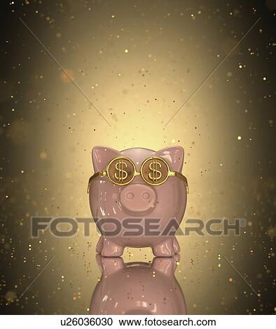 "Piggy bank, illustration" View Large Illustration Clipart - "Piggy bank, illustration". Fotosearch