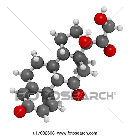 Stock Illustration - Prednisone corticosteroid drug molecule. Fotosearch