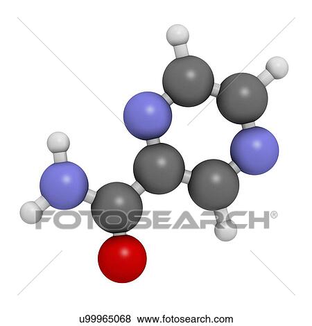 Pyrazinamide tuberculosis drug molecule View Large Illustration Stock Illustration - Pyrazinamide tuberculosis drug molecule. Fotosearch