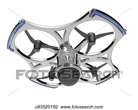 Quadcopter air drone with camera View Large Illustration Drawing - Quadcopter air drone with camera. Fotosearch