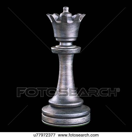 Stock Illustration - "Queen chess piece, illustration". Fotosearch