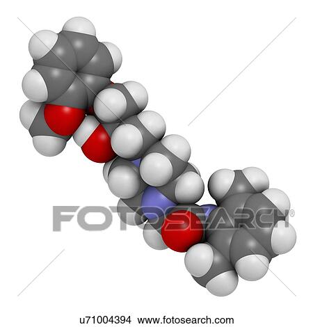 Ranolazine antianginal drug molecule View Large Illustration Stock Illustration - Ranolazine antianginal drug molecule. Fotosearch