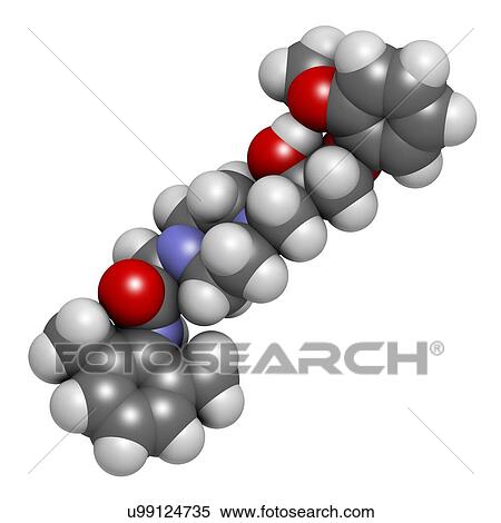 Stock Illustration - Ranolazine antianginal drug molecule. Fotosearch