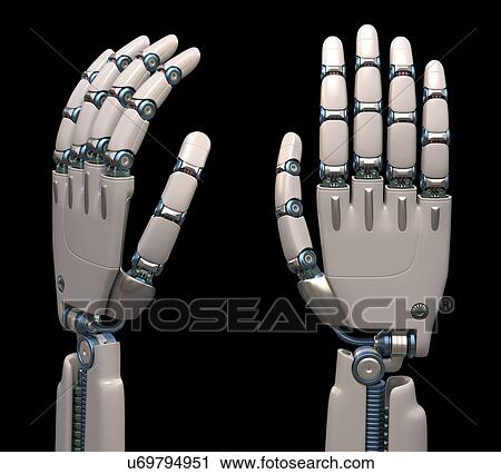 Clip Art - "Robotic hand, illustration". Fotosearch