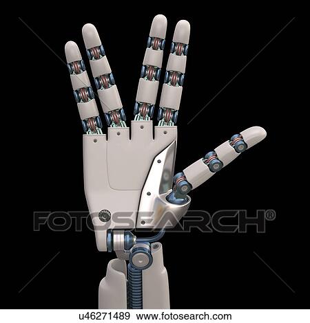 Stock Illustration - "Robotic hand, illustration". Fotosearch