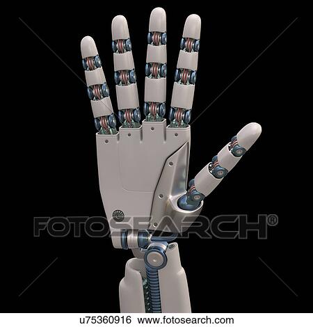 "Robotic hand, illustration" View Large Illustration Stock Illustration - "Robotic hand, illustration". Fotosearch
