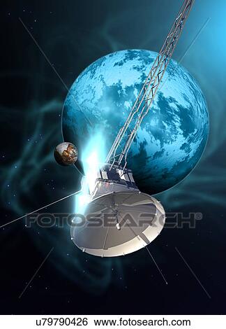 Stock Illustration - "Robotic probe in deep space, illustration". Fotosearch