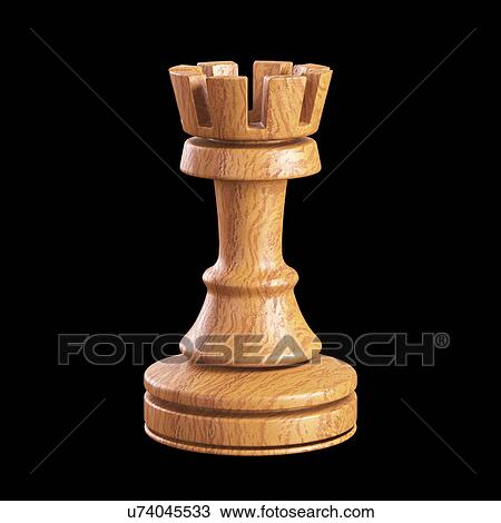 "Rook chess piece, illustration" View Large Illustration Drawing - "Rook chess piece, illustration". Fotosearch