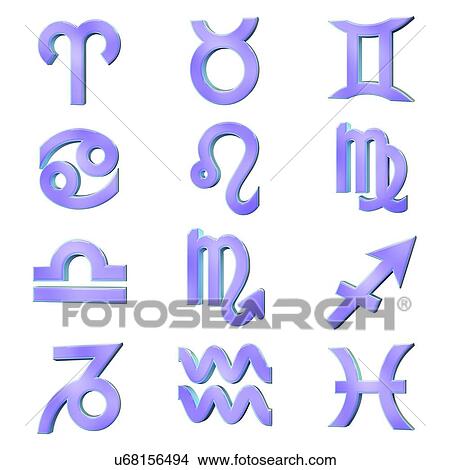 "Signs of the zodiac, illustration" View Large Illustration Stock Illustration - "Signs of the zodiac, illustration". Fotosearch