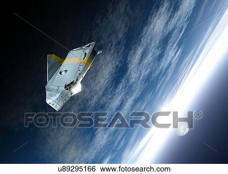 "Spacecraft in Earth's orbit, illustration" View Large Illustration Stock Illustration - "Spacecraft in Earth's orbit, illustration". Fotosearch