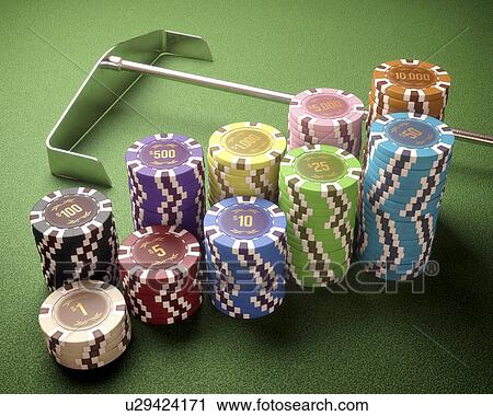 "Stacks of gambling chips, illustration" View Large Illustration Clip Art - "Stacks of gambling chips, illustration". Fotosearch
