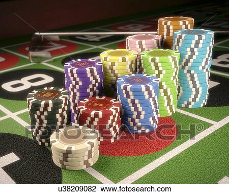 "Stacks of gambling chips, illustration" View Large Illustration Drawing - "Stacks of gambling chips, illustration". Fotosearch