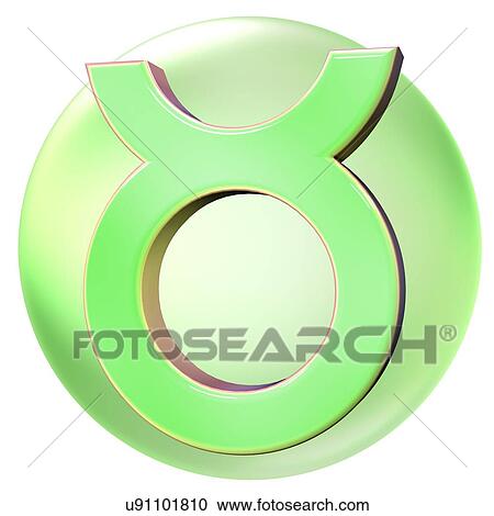 Clipart - "Taurus sign of the zodiac, illustration". Fotosearch