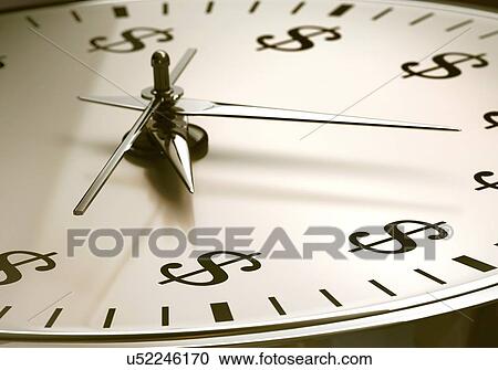 Clipart - "Time is money, illustration". Fotosearch