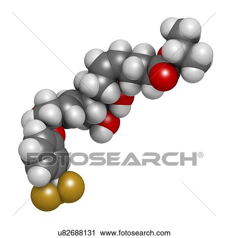 Travoprost eye disease drug molecule View Large Illustration Clip Art - Travoprost eye disease drug molecule. Fotosearch