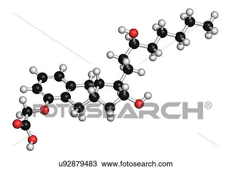 Treprostinil hypertension drug molecule View Large Illustration Drawing - Treprostinil hypertension drug molecule. Fotosearch