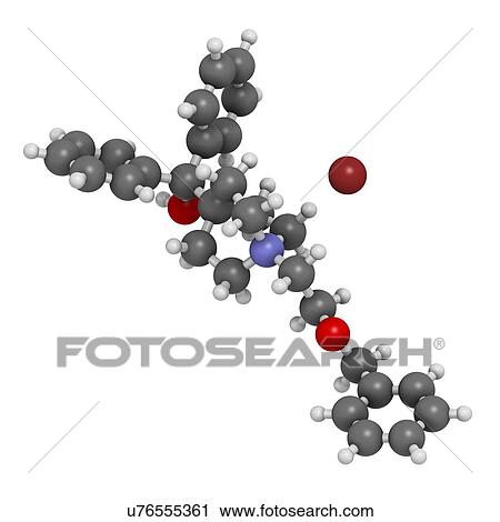 Umeclidinium bromide COPD drug molecule View Large Illustration Clip Art - Umeclidinium bromide COPD drug molecule. Fotosearch