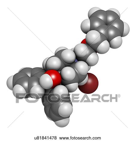 Stock Illustration - Umeclidinium bromide COPD drug molecule. Fotosearch