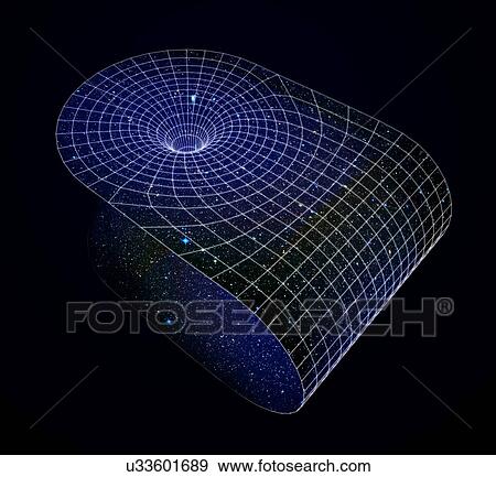 Stock Illustration - "Wormhole in outerspace, illustration". Fotosearch