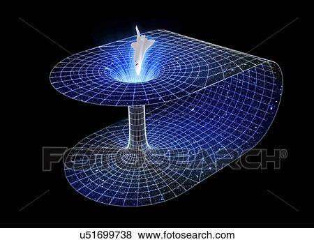 Stock Illustration - "Wormhole in outerspace, illustration". Fotosearch
