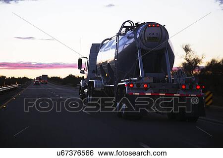 "18-wheeler semi-truck tanker drives west on Interstate 10, near Palm Springs, California, USA" View Large Photo Image Stock Photograph - "18-wheeler semi-truck tanker drives west on Interstate 10, near Palm Springs, California, USA". Fotosearch