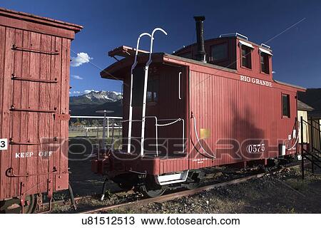 "Antique red railroad cars, Ridgway, Colorado, USA" View Large Photo Image Stock Image - "Antique red railroad cars, Ridgway, Colorado, USA". Fotosearch