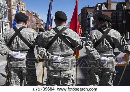 "Backs of US Military Honor Guard at ease, St. Patrick's Day Parade, 2014, South Boston, Massachusetts, USA" View Large Photo Image Picture - "Backs of US Military Honor Guard at ease, St. Patrick's Day Parade, 2014, South Boston, Massachusetts, USA". Fotosearch
