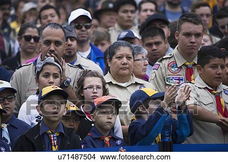 "Boyscouts display US Flag at solemn 2014 Memorial Day Event, Los Angeles National Cemetery, California, USA" View Large Photo Image Picture - "Boyscouts display US Flag at solemn 2014 Memorial Day Event, Los Angeles National Cemetery, California, USA". Fotosearch