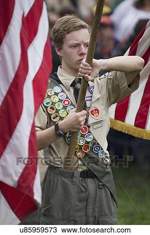 "Boyscouts display US Flag at solemn 2014 Memorial Day Event, Los Angeles National Cemetery, California, USA" View Large Photo Image Stock Image - "Boyscouts display US Flag at solemn 2014 Memorial Day Event, Los Angeles National Cemetery, California, USA". Fotosearch