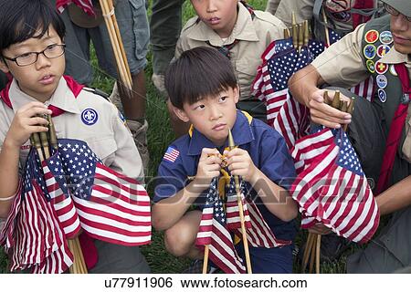 "Boyscouts placing 85, 000 US Flags at Annual Memorial Day Event, Los Angeles National Cemetery, California, USA" View Large Photo Image Stock Photograph - "Boyscouts placing 85, 000 US Flags at Annual Memorial Day Event, Los Angeles National Cemetery, California, USA". Fotosearch