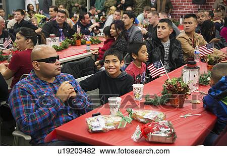 "Christmas dinner for US Soldiers at Wounded Warrior Center, Camp Pendleton, North of San Diego, California, USA" View Large Photo Image Stock Image - "Christmas dinner for US Soldiers at Wounded Warrior Center, Camp Pendleton, North of San Diego, California, USA". Fotosearch