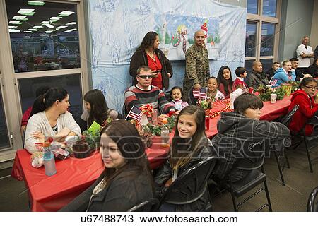 "Christmas dinner for US Soldiers at Wounded Warrior Center, Camp Pendleton, North of San Diego, California, USA" View Large Photo Image Stock Image - "Christmas dinner for US Soldiers at Wounded Warrior Center, Camp Pendleton, North of San Diego, California, USA". Fotosearch