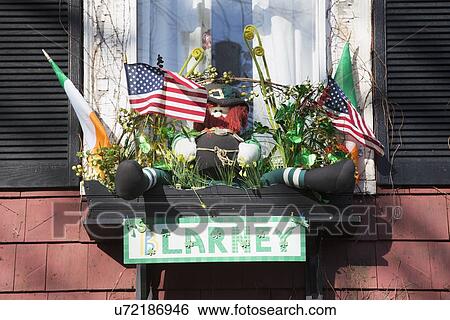 "Clarney window display, St. Patrick's Day Parade, 2014, South Boston, Massachusetts, USA" View Large Photo Image Stock Photograph - "Clarney window display, St. Patrick's Day Parade, 2014, South Boston, Massachusetts, USA". Fotosearch