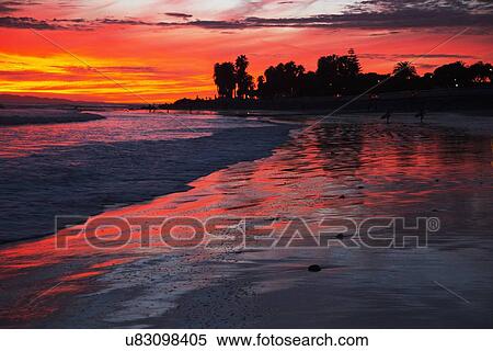 "Deep purple and orange sunset looking towards Anacapa Island, Ventura, California, USA" View Large Photo Image Stock Photography - "Deep purple and orange sunset looking towards Anacapa Island, Ventura, California, USA". Fotosearch