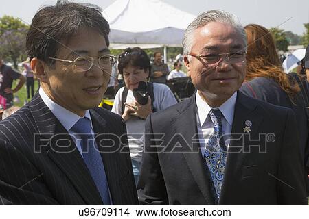 Picture - "Diplomats attending Los Angeles National Cemetery Annual Memorial Event, May 26, 2014, California, USA". Fotosearch